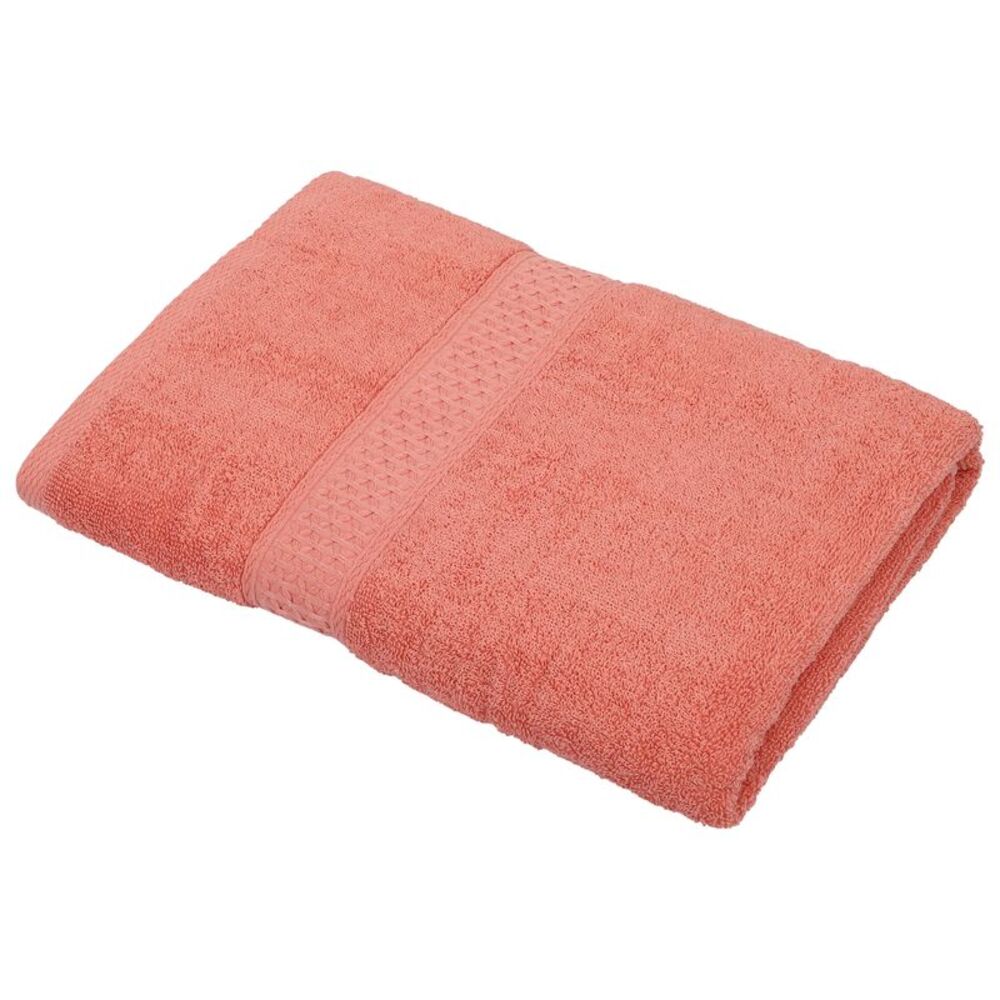 Plain Soft Absorbent Cotton Bath Towel Red 27.56"x55.12"